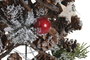 DKD Home Decor Árbol de Navidad Tradicional Rojo Natural Ratan Piñas 19 x 50 x 19 cm