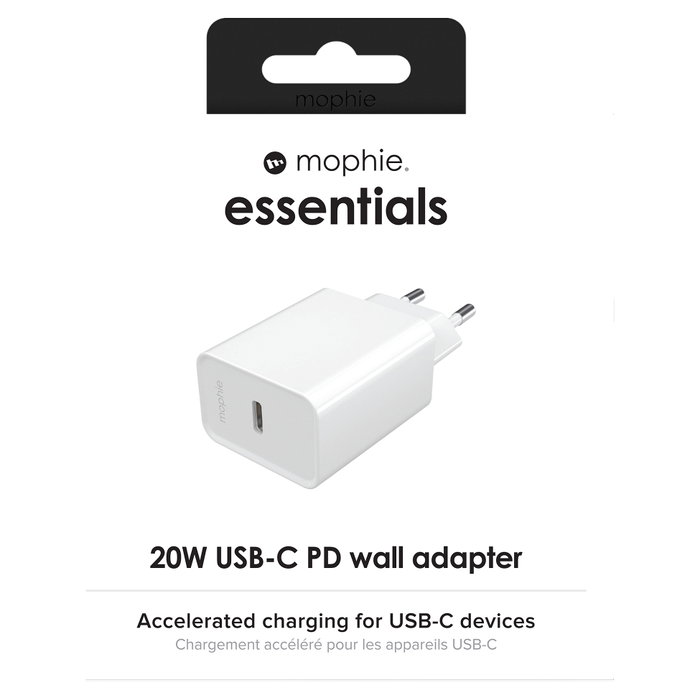 Ifrogz ZAGG mophie essentials Netzteil 20W 1x USB-C wei