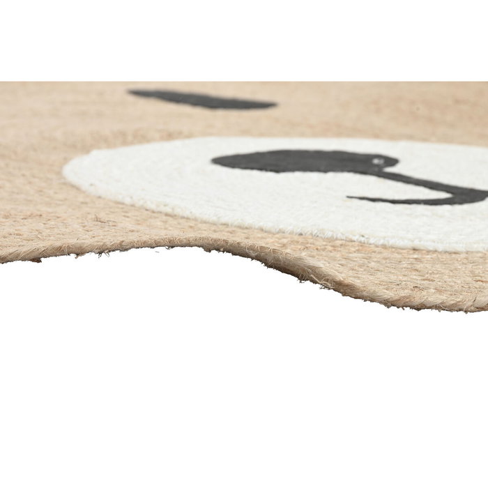 DKD Home Decor Alfombra de Yute Oso Natural 120x120x1 cm
