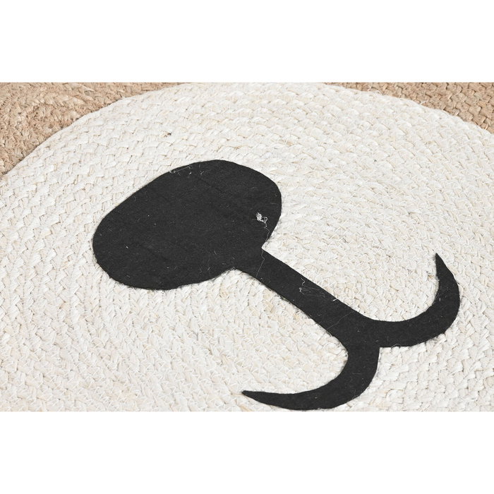 DKD Home Decor Alfombra de Yute Oso Natural 120x120x1 cm