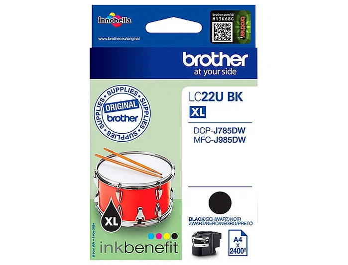 Brother Cartucho de Tinta LC22UBK XL Negro