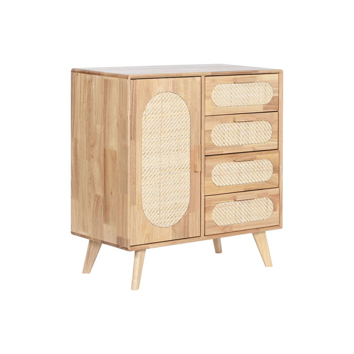 DKD Home Decor Buffet Rubberwood y Ratán Natural DKD Home Decor Buffet Rubberwood y Ratán Natural