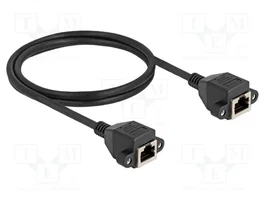 DeLOCK Cable de extensión RJ50 hembra a hembra S/FTP 1 m negro