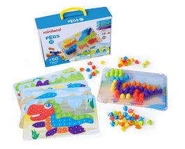 MINILAND Juego Educativo Pegs 20 mm 90 Piezas Bright Colors
