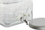 DKD Home Decor Dispensador Bebidas Transparente Cristal Metal Abs Silicona 25 x 16 x 19 cm 3.5L