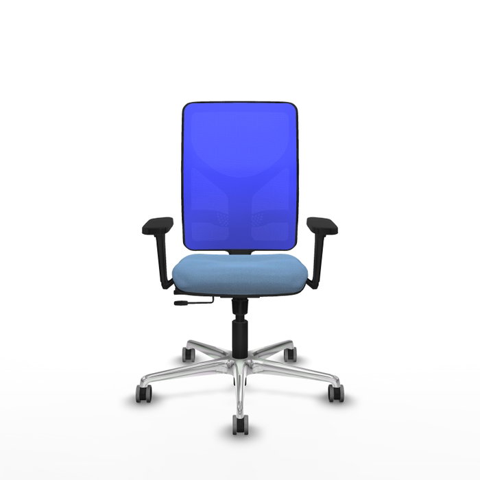 PIQUERAS Y CRESPO Silla de oficina Motilla con mecanismo Sincro/Traslack, Azul