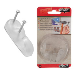 BRINOX Cuelga Fácil 2 Clavo Transparente