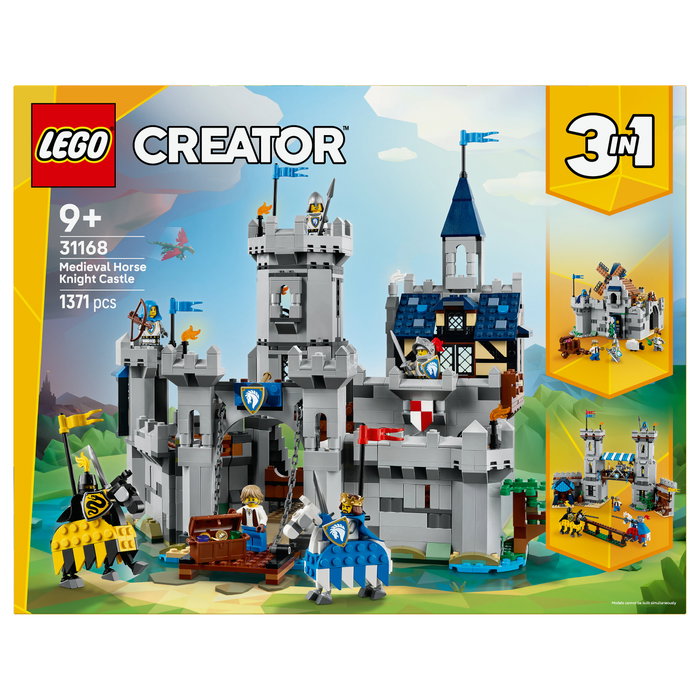 LEGO Creator 3-en-1 Castillo Medieval 31168, Juego de Construcción 1371 Piezas para Niños de 9+ Años LEGO Creator 3-en-1 Castillo Medieval 31168, Juego de Construcción 1371 Piezas para Niños de 9+ Años