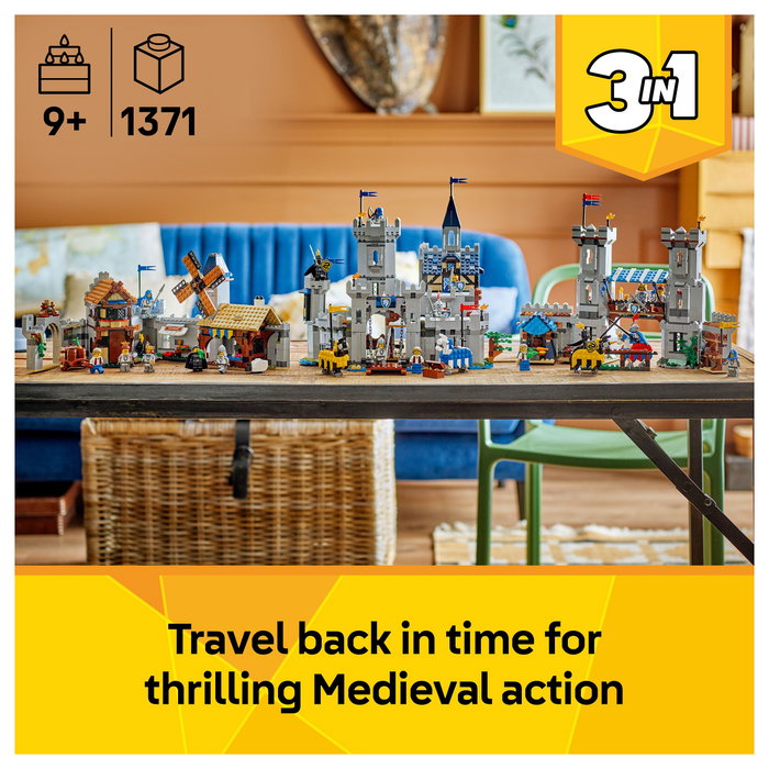 LEGO Creator 3-en-1 Castillo Medieval 31168, Juego de Construcción 1371 Piezas para Niños de 9+ Años LEGO Creator 3-en-1 Castillo Medieval 31168, Juego de Construcción 1371 Piezas para Niños de 9+ Años