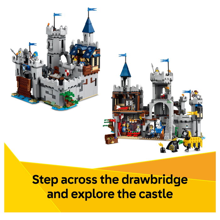 LEGO Creator 3-en-1 Castillo Medieval 31168, Juego de Construcción 1371 Piezas para Niños de 9+ Años LEGO Creator 3-en-1 Castillo Medieval 31168, Juego de Construcción 1371 Piezas para Niños de 9+ Años