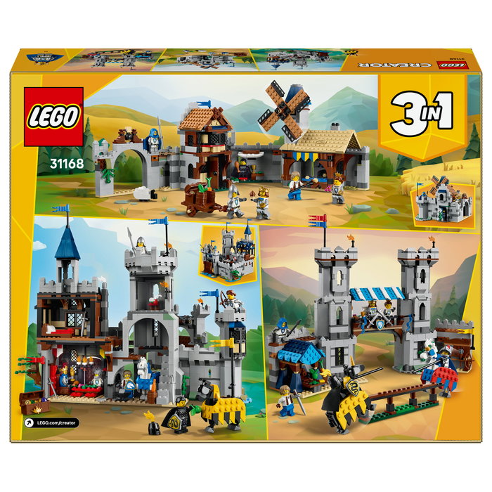 LEGO Creator 3-en-1 Castillo Medieval 31168, Juego de Construcción 1371 Piezas para Niños de 9+ Años LEGO Creator 3-en-1 Castillo Medieval 31168, Juego de Construcción 1371 Piezas para Niños de 9+ Años