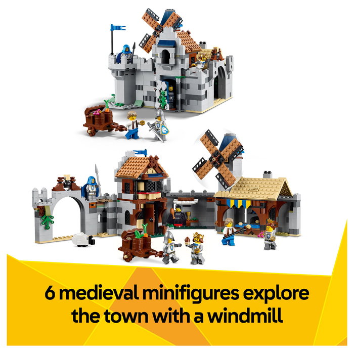 LEGO Creator 3-en-1 Castillo Medieval 31168, Juego de Construcción 1371 Piezas para Niños de 9+ Años LEGO Creator 3-en-1 Castillo Medieval 31168, Juego de Construcción 1371 Piezas para Niños de 9+ Años