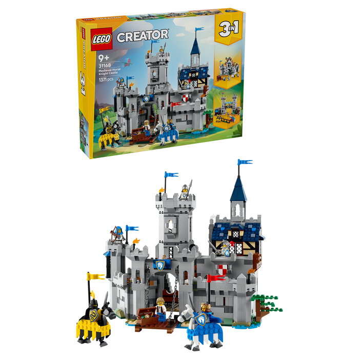 LEGO Creator 3-en-1 Castillo Medieval 31168, Juego de Construcción 1371 Piezas para Niños de 9+ Años LEGO Creator 3-en-1 Castillo Medieval 31168, Juego de Construcción 1371 Piezas para Niños de 9+ Años
