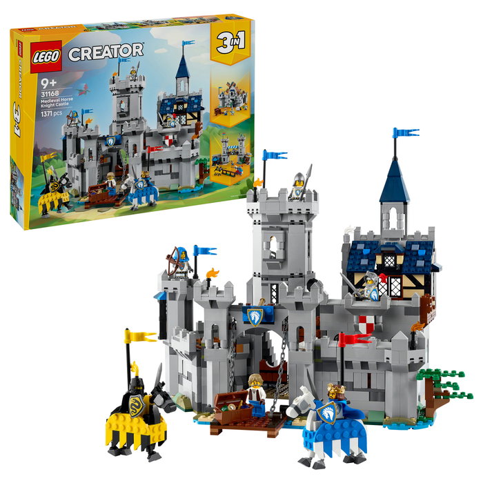 LEGO Creator 31168 Castillo Medieval de los Caballeros del Corcel 3 en 1