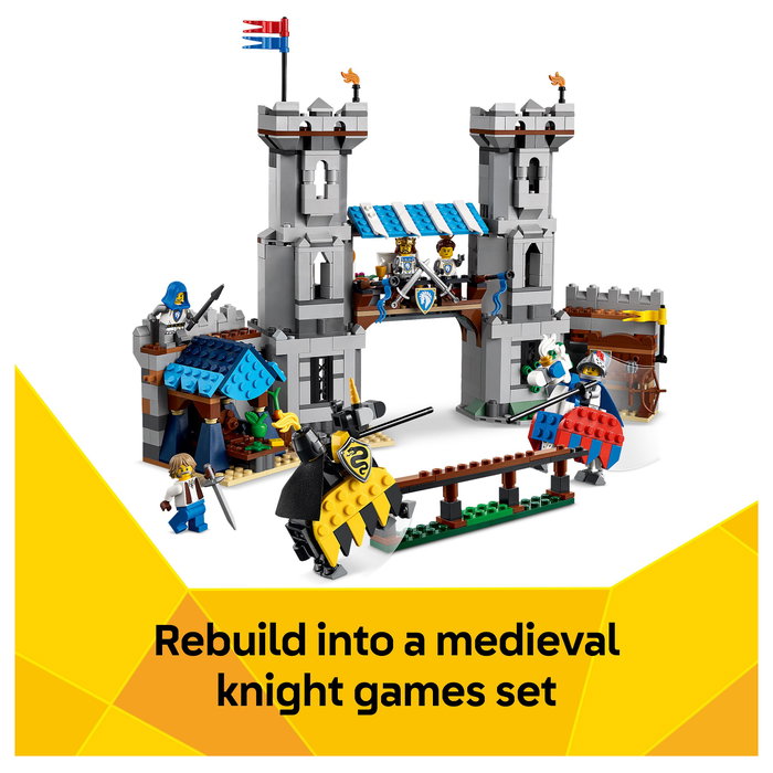 LEGO Creator 3-en-1 Castillo Medieval 31168, Juego de Construcción 1371 Piezas para Niños de 9+ Años LEGO Creator 3-en-1 Castillo Medieval 31168, Juego de Construcción 1371 Piezas para Niños de 9+ Años