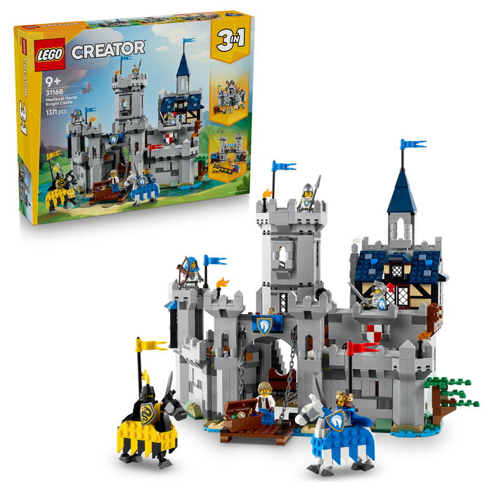 LEGO Creator 3-en-1 Castillo Medieval 31168, Juego de Construcción 1371 Piezas para Niños de 9+ Años LEGO Creator 3-en-1 Castillo Medieval 31168, Juego de Construcción 1371 Piezas para Niños de 9+ Años