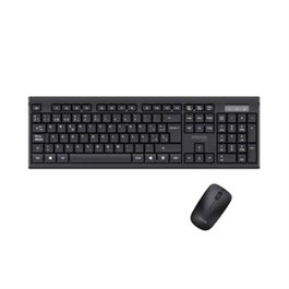 Approx Appmx410 Teclado y mouse inalámbrico 2.4GHz Multimedia 1000 DPI Negro