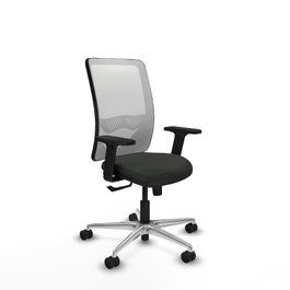 PIQUERAS Y CRESPO Silla de oficina Zulema con mecanismo Sincro, Negro y Blanco