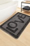 Mijölnir Alfombra de Baño Love Antracita 60 x 100 cm Polipropileno