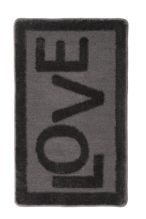 Mijölnir Alfombra de Baño Love Antracita 60 x 100 cm Polipropileno