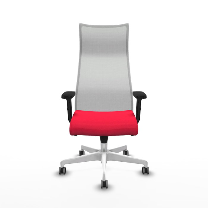 PIQUERAS Y CRESPO Sillón Albacete Mecanismo Sincro Rojo y Blanco