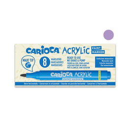 Rotulador Acrilico Carioca Paint Marker Punta Maxi Lila (Set de 8)