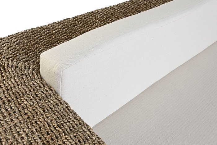 DKD Home Decor Indo 1c25 Sofá Natural 192 x 105 x 63 cm Set 3 Piezas Fibra Teca