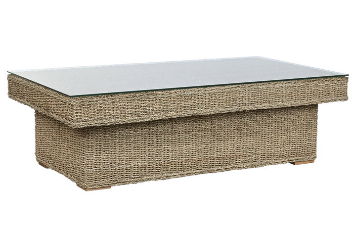 DKD Home Decor Indo 1c25 Sofá Natural 192 x 105 x 63 cm Set 3 Piezas Fibra Teca