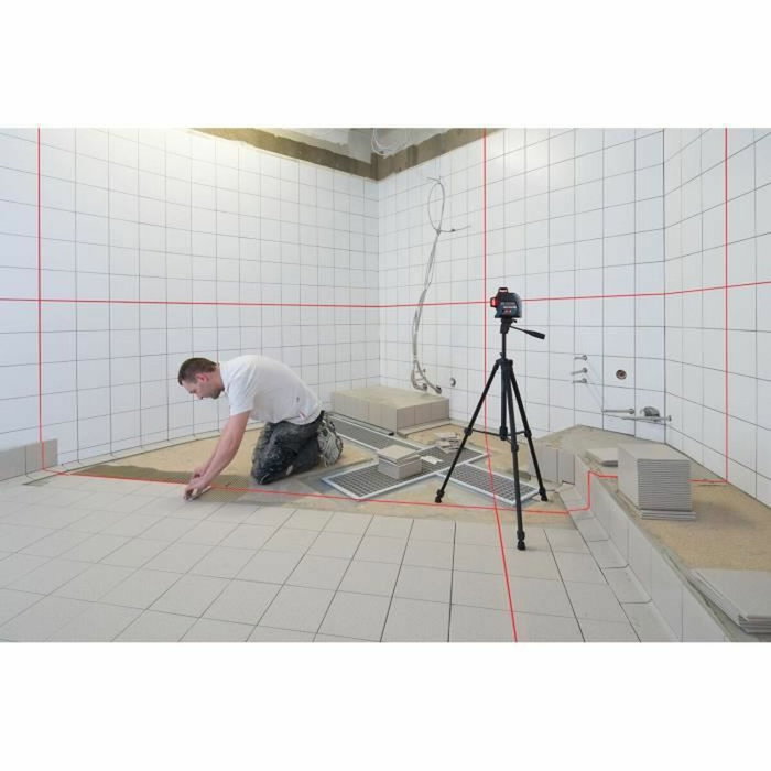 Bosch Professional GLL 3-80 Nivel láser de líneas cruzadas con líneas rojas (versión de batería)