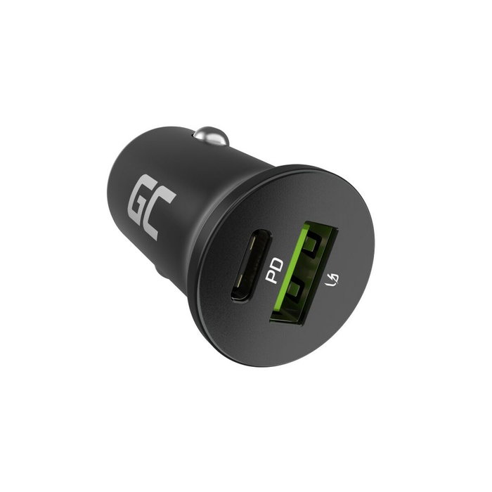 Green Cell GC PowerRide Nano38 Cargador para Coche 38W USB-C y USB-A Negro
