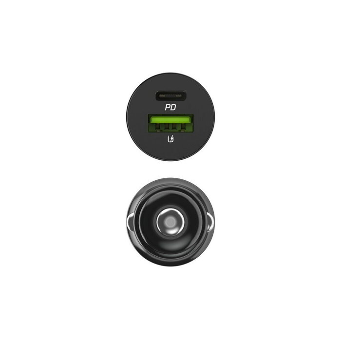 Green Cell GC PowerRide Nano38 Cargador para Coche 38W USB-C y USB-A Negro