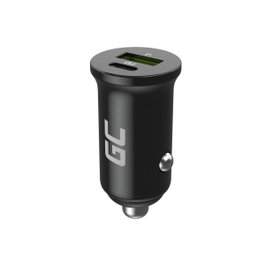 Green Cell GC PowerRide Nano38 Cargador para Coche 38W USB-C y USB-A Negro