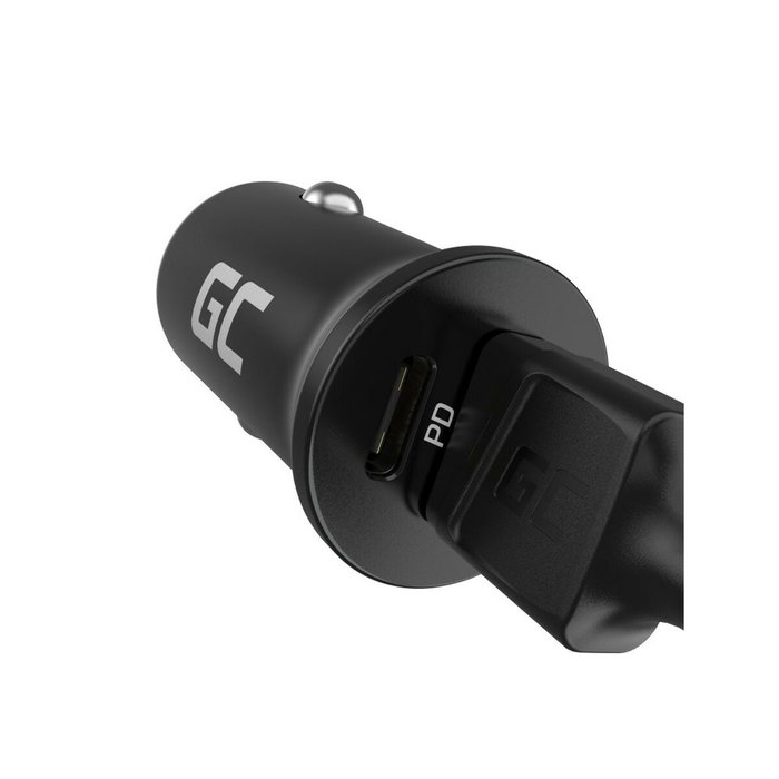 Green Cell GC PowerRide Nano38 Cargador para Coche 38W USB-C y USB-A Negro
