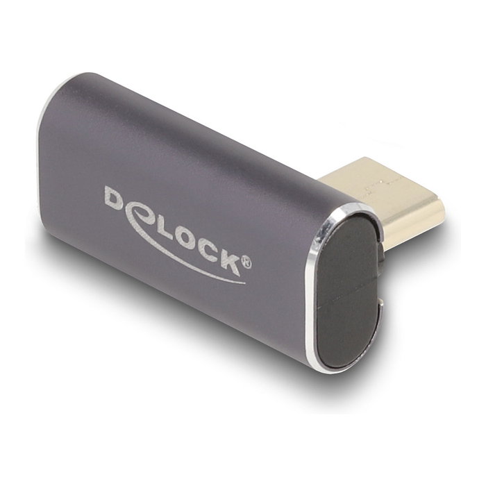 DeLOCK Adaptador USB-C a USB-C 40 Gbps 8K 60 Hz Angular Antracita