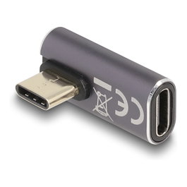 DeLOCK Adaptador USB-C a USB-C 40 Gbps 8K 60 Hz Angular Antracita