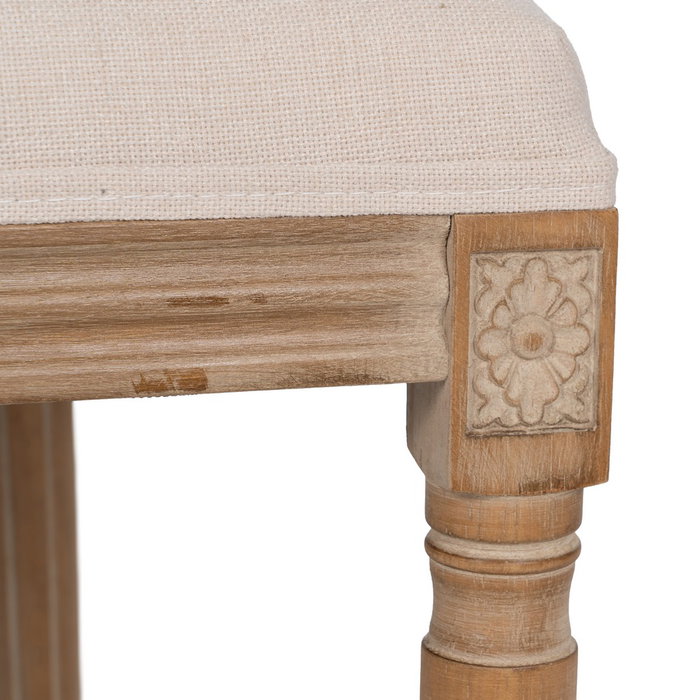 Ixia Silla de Salón Madera y Ratán Natural-Blanco