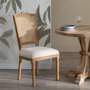 Ixia Silla de Salón Madera y Ratán Natural-Blanco