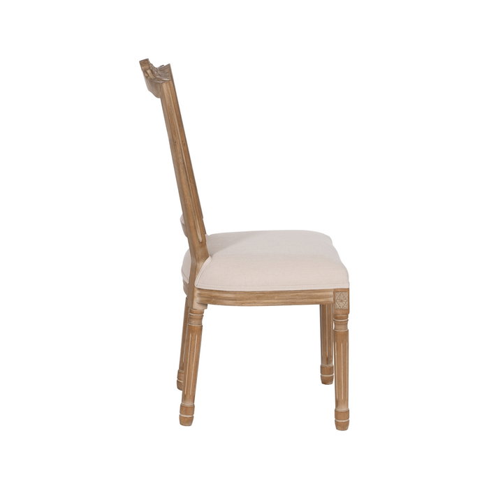 Ixia Silla de Salón Madera y Ratán Natural-Blanco