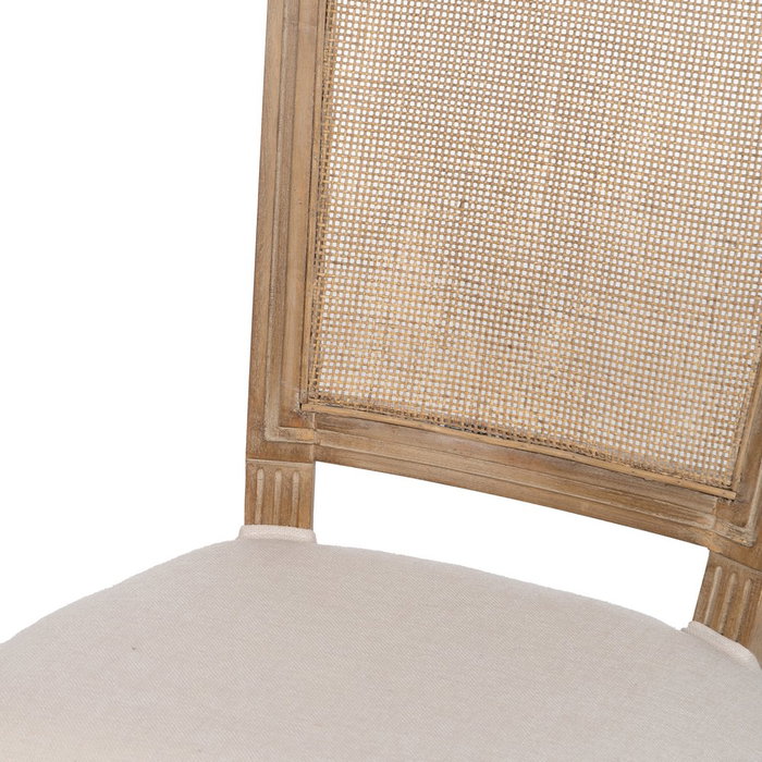 Ixia Silla de Salón Madera y Ratán Natural-Blanco