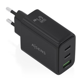 Aisens Cargador de Pared GaN 67W con 2x USB-C y 1x USB-A