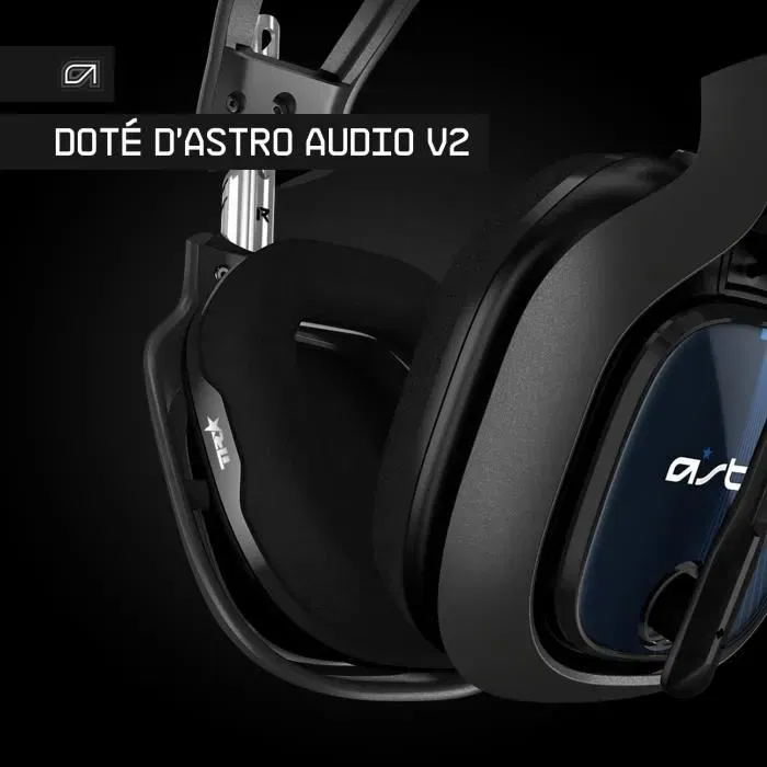 ASTRO A40 TR + MixAmp Pro 939-001661 Auriculares para juegos Jack de 3,5 mm, USB con cable para colocar sobre la oreja - Negro y azul