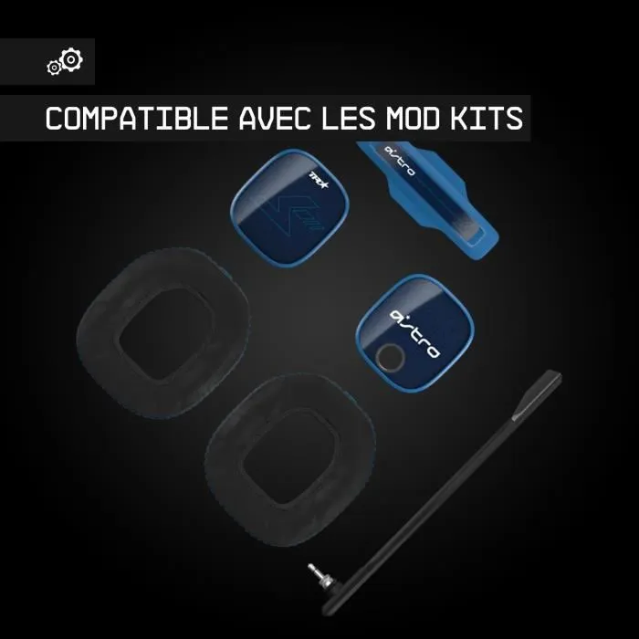 ASTRO A40 TR + MixAmp Pro 939-001661 Auriculares para juegos Jack de 3,5 mm, USB con cable para colocar sobre la oreja - Negro y azul