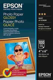 Epson S042548 Papel Fotográfico Glossy 10x15cm 200g 100 Hojas Blanco