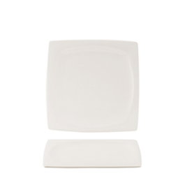 Summa Noubon Quat Set de 6 Platos Llanos Cuadrados Marfil 21x21 cm