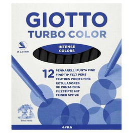 Giotto Turbo Color Rotuladores Estuche Negro 12 Ud