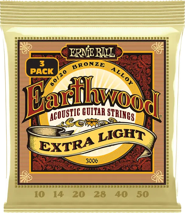 Ernieball Juego Acústica Earthwood 92/8 Phosphor Bronze Extra Light 10-50 Tripack (3) Cuerdas Guitarra Ernieball Juego Acústica Earthwood 92/8 Phosphor Bronze Extra Light 10-50 Tripack (3) Cuerdas Guitarra