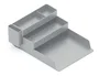 Q-connect Bandeja Sobremesa Organizador de Escritorio con 4 Departamentos, Plástico, Gris. Dimensiones: 53x330x250 mm