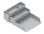 Q-connect Bandeja Sobremesa Organizador de Escritorio con 4 Departamentos, Plástico, Gris. Dimensiones: 53x330x250 mm