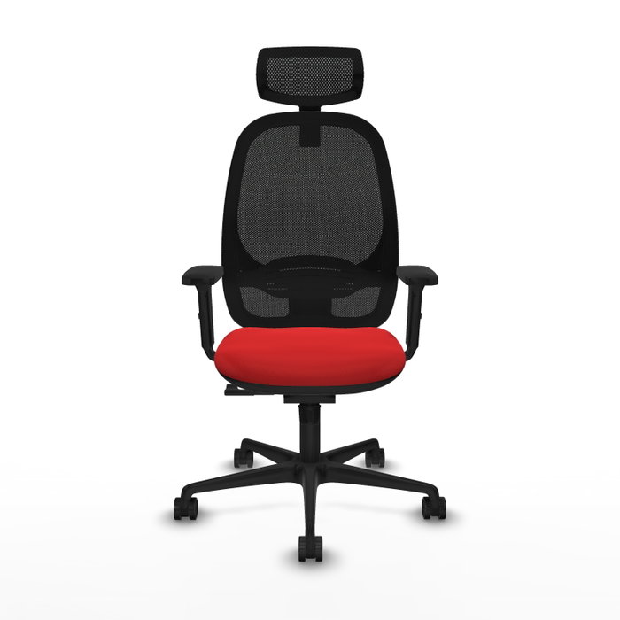 PIQUERAS Y CRESPO Silla de oficina Cilanco con Mecanismo Sincro Rojo y Negro