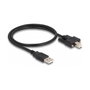DeLOCK Cable USB 2.0 de Tipo-A a Tipo-B con tornillos 0,5 m